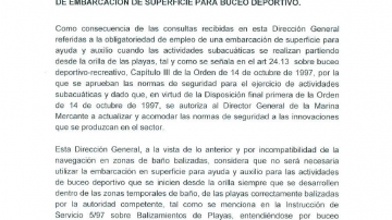 Legislación uso de embarcaciones de apoyo